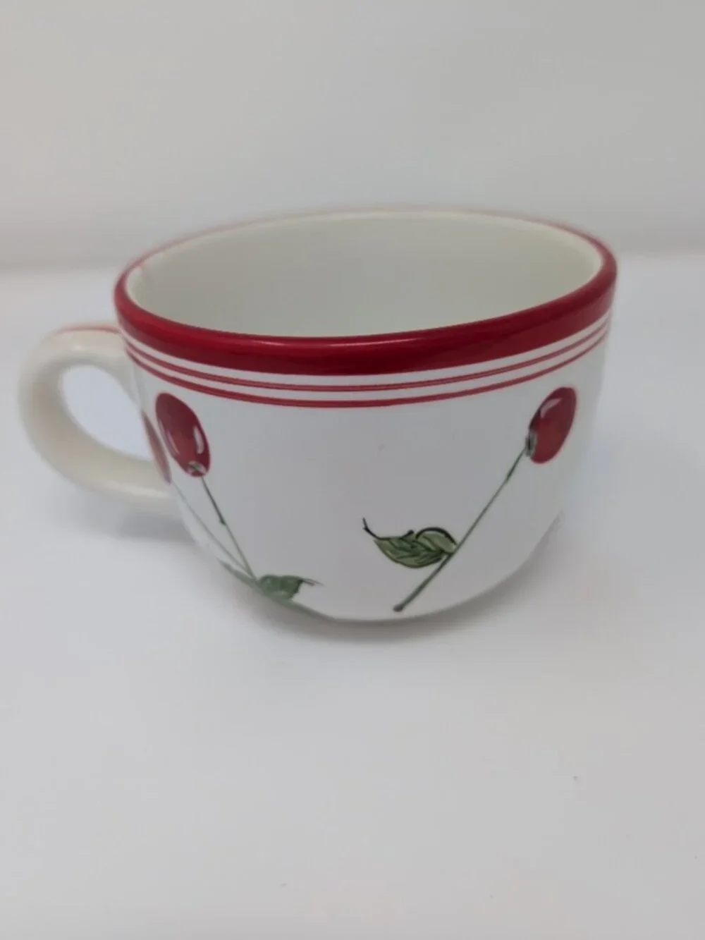 HOME Brand Cherry Orchard Soup Mug / Oversized Latte Cup - Stoneware - 16oz